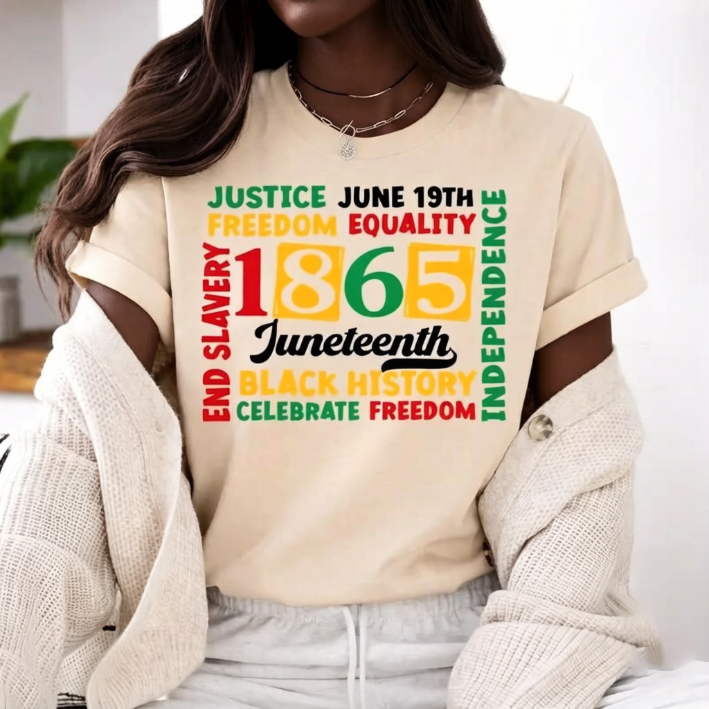 Unisex Casual Short-Sleeve Sexy Style Juneteenth 1865 T-Shirt
