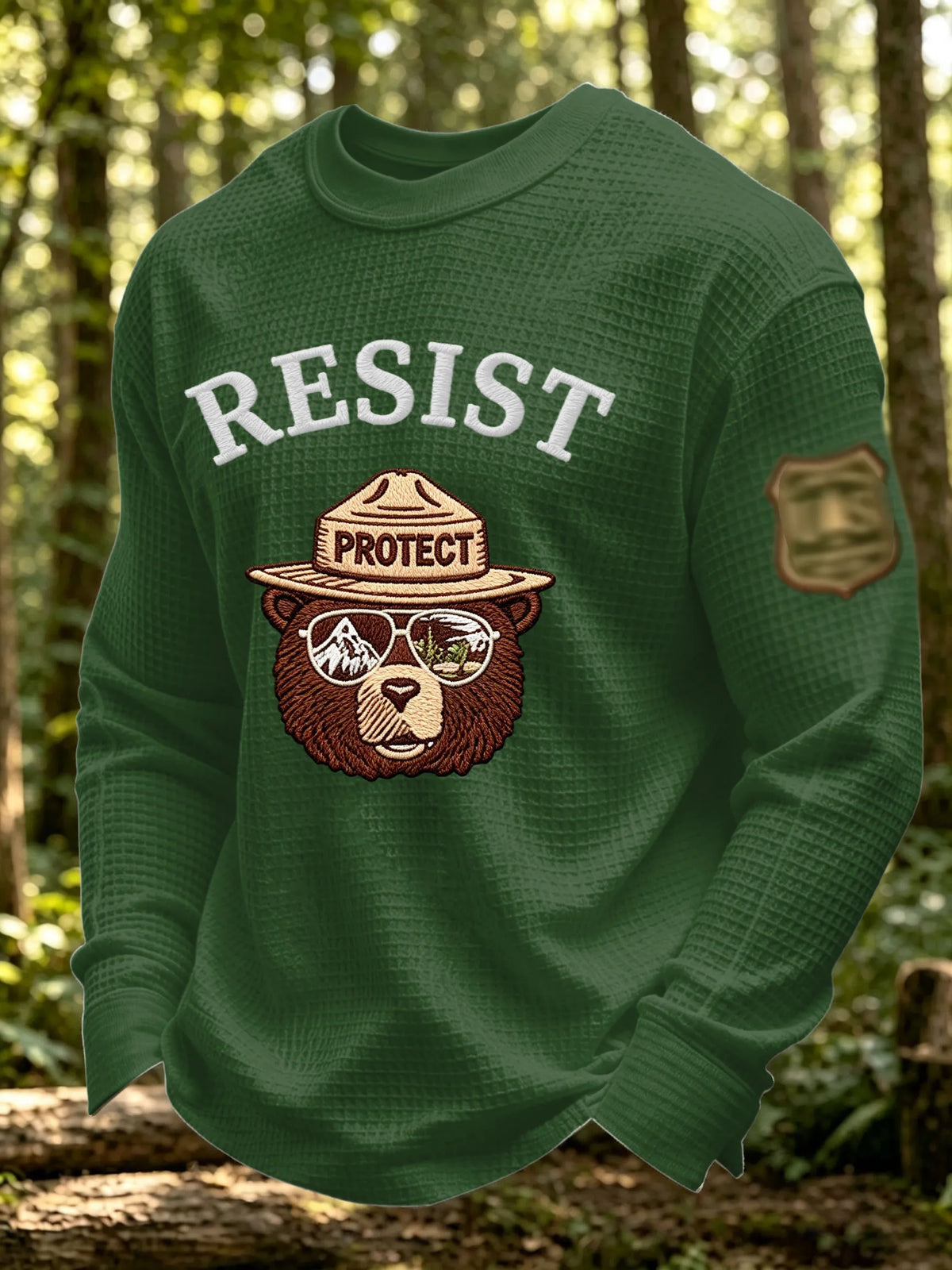 Men's Retro Protect Our Forest Printing T-Shirts