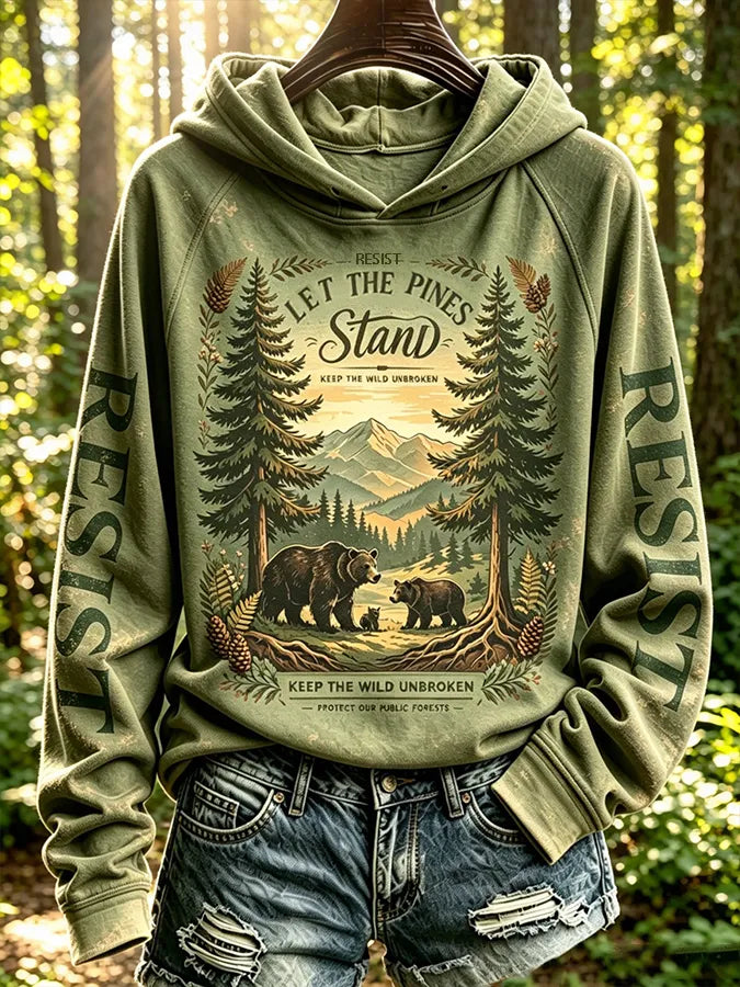 Women's Protect Our Forest  Print Hoodie