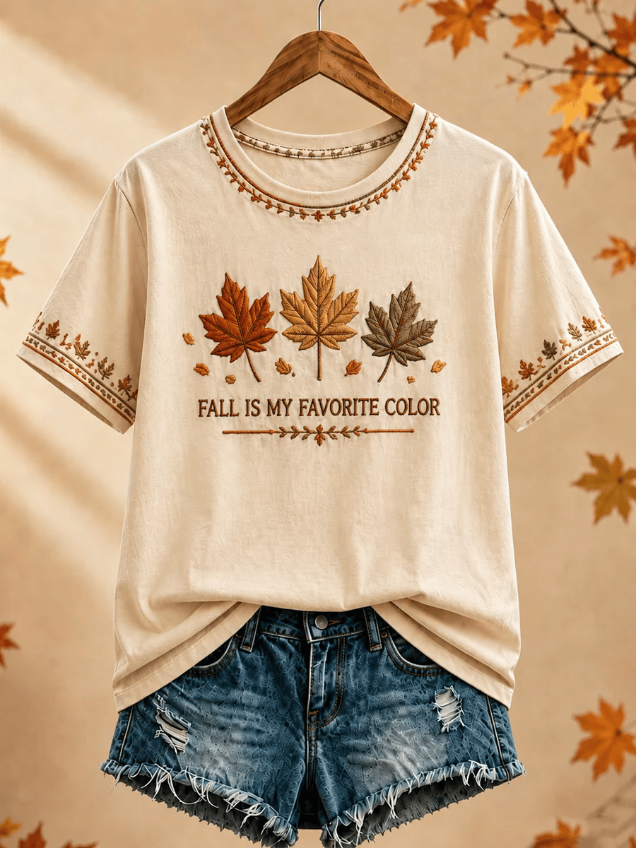Women's Fall Is My Favorite Color  Print T-Shirt