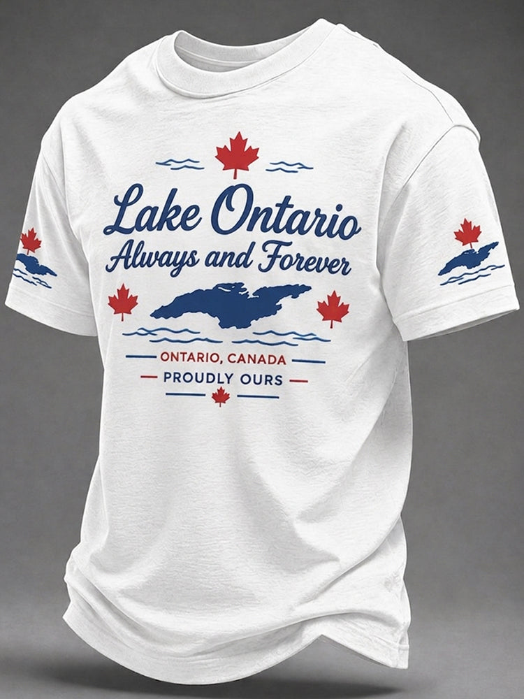 Men's Lake Ontario Always And Forever Printed T-shirt