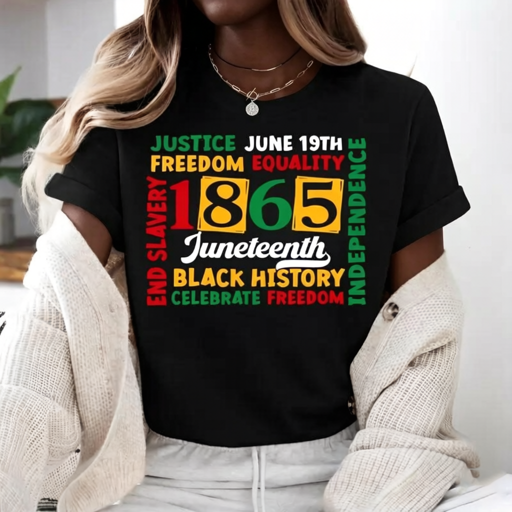 Unisex Casual Short-Sleeve Sexy Style Juneteenth 1865 T-Shirt