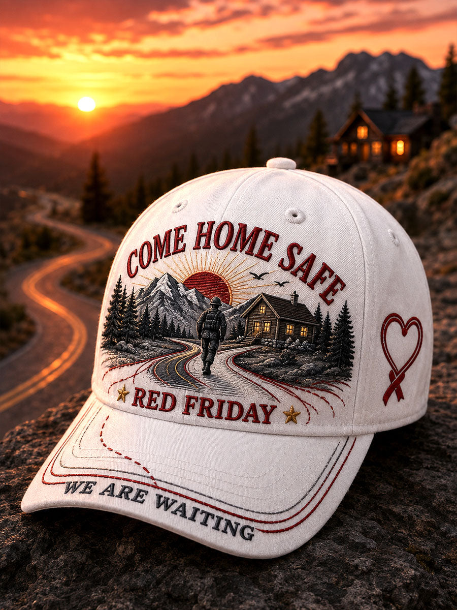 RED Friday Come Home Safe Baseball Cap