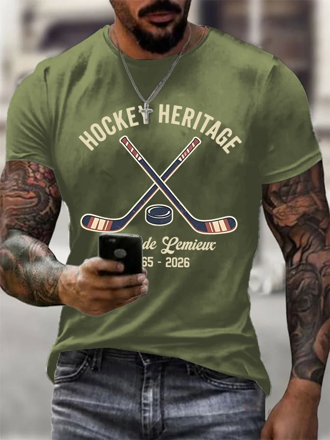 Men's RIP PEPE Hockey Heritage ,Hockey Fan T- Shirt