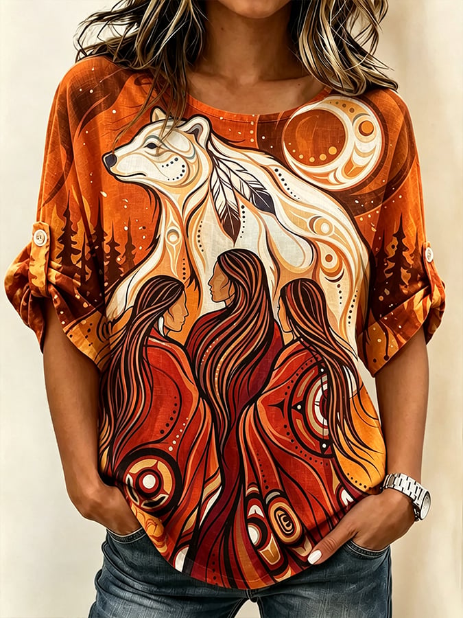 Women's Orange Shirt Day Print T-shirt