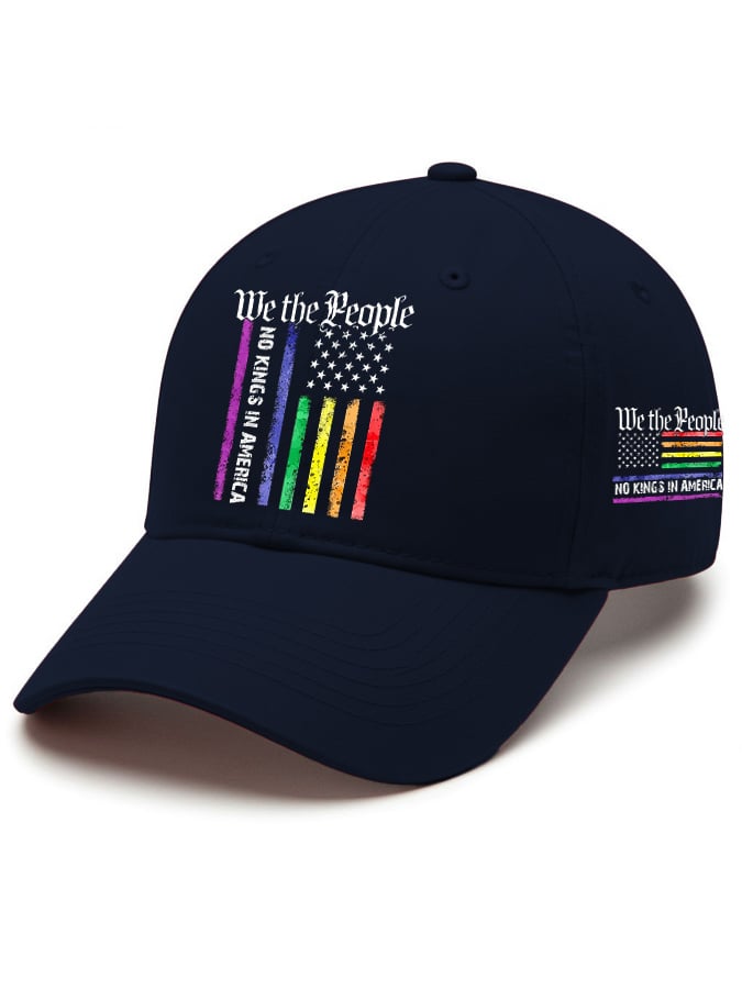 Retro We The People No Kings In America Print Baseball Cap