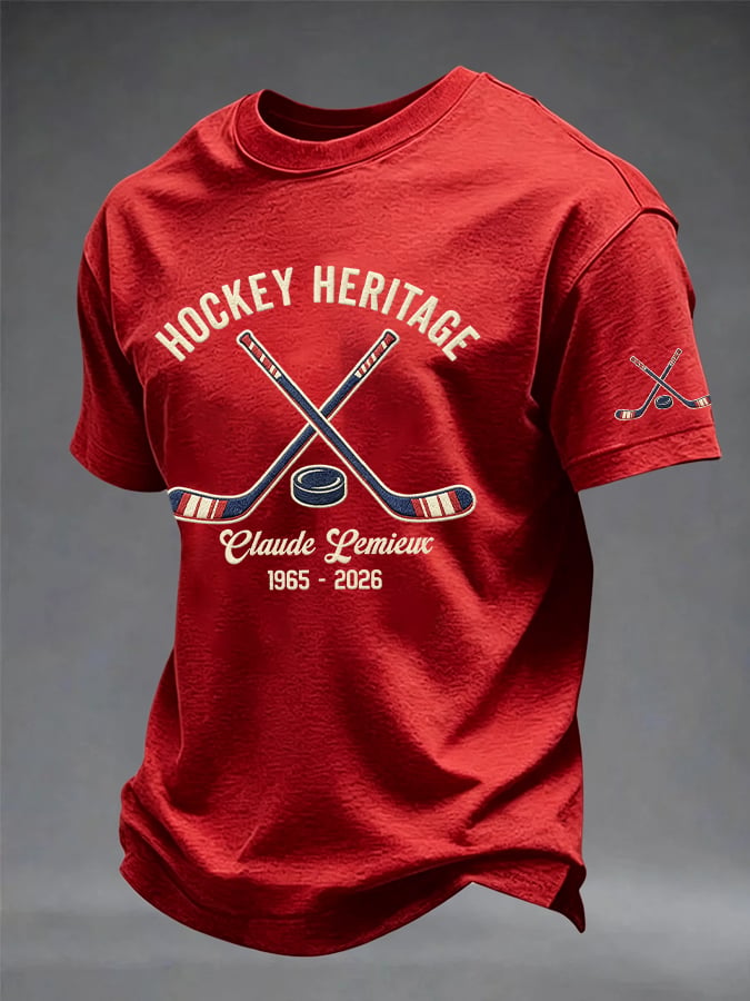 Men's Hockey Heritage Printed Casual T-shirt