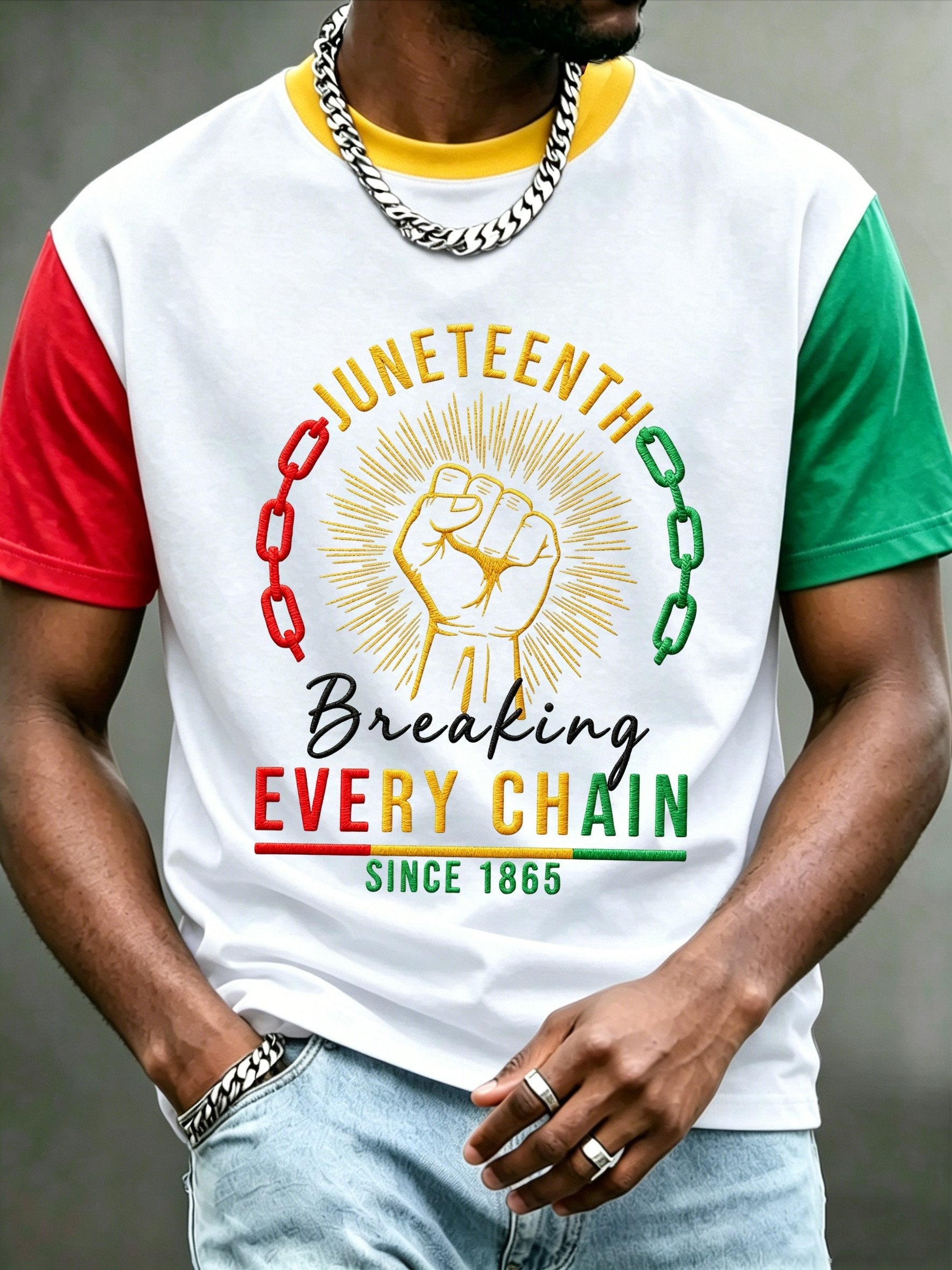 Men's Juneteenth Print Casual Top