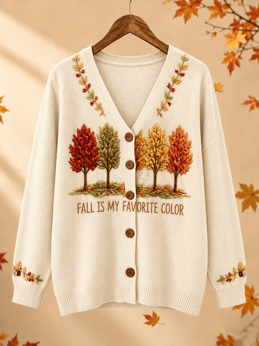 Women's Fall Patchwork Pumpkin Print Cardigan