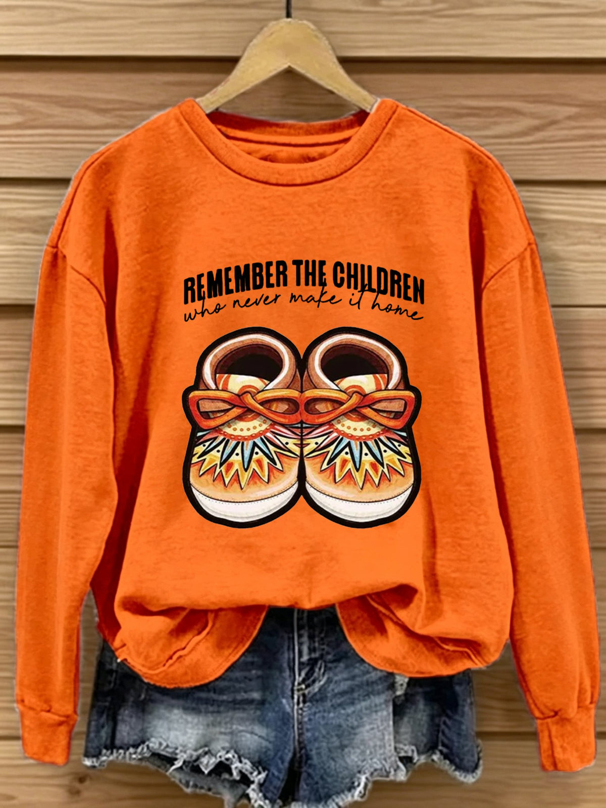 Women's Orange Shirt Day Print Sweatshirt