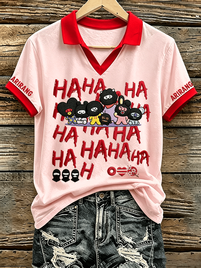 🔥Buy 3 Get 15% Off🔥Music Lovers' Collared Comfortable Women's Short-Sleeved T-Shirt