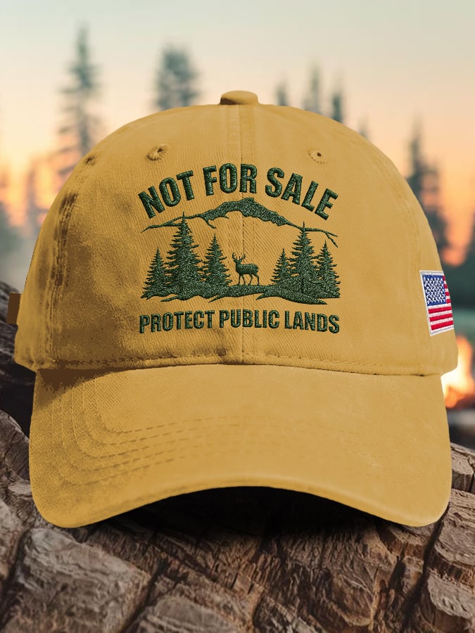 Retro Resist  Not For Sale Protect Public Lands Print Baseball Cap
