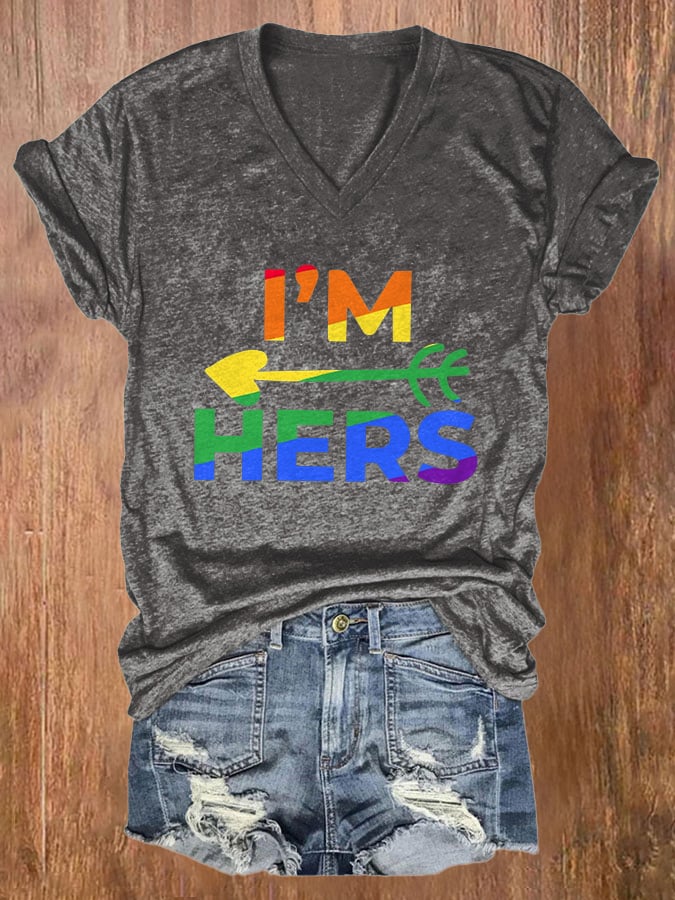 I'm Hers Print Short Sleeve T-Shirt