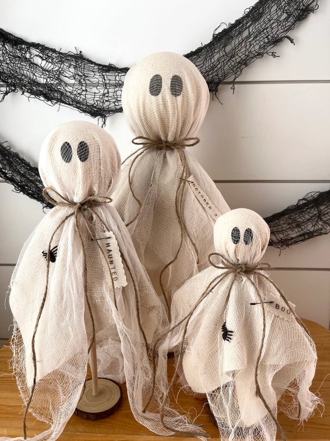 Primitive Fall Halloween Ghost 3 Sizes
