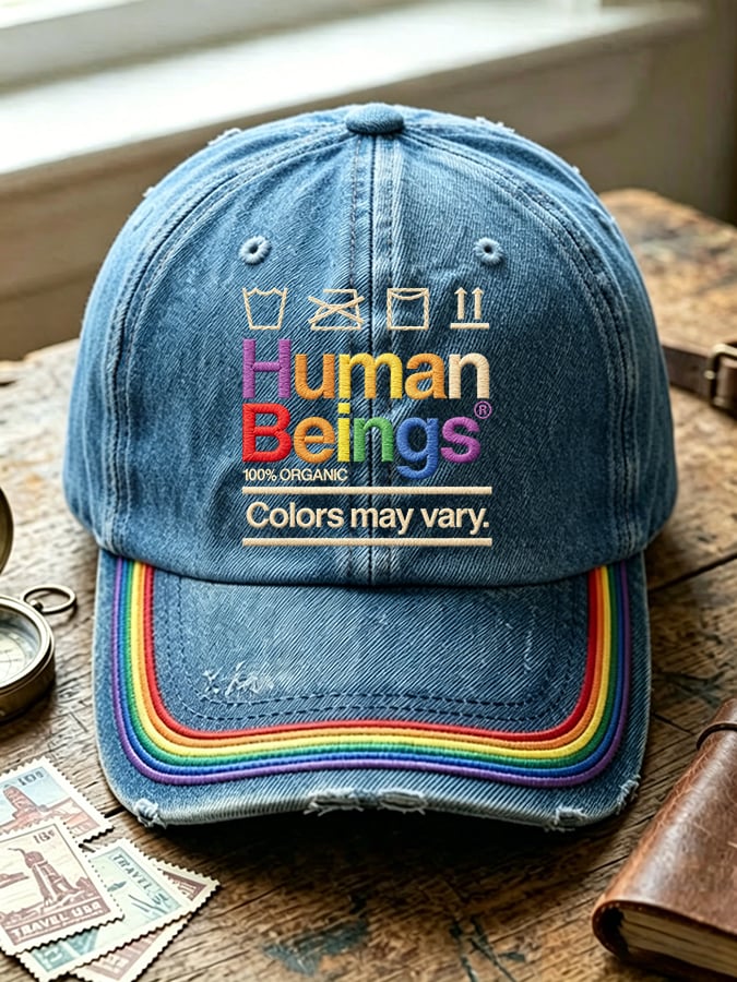 Unisex Human Beings Colors May Vary Print Casual Hat