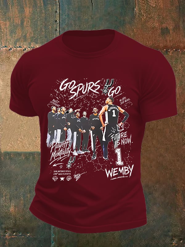 Men's  WEMBY Print Round Neck T-shirt
