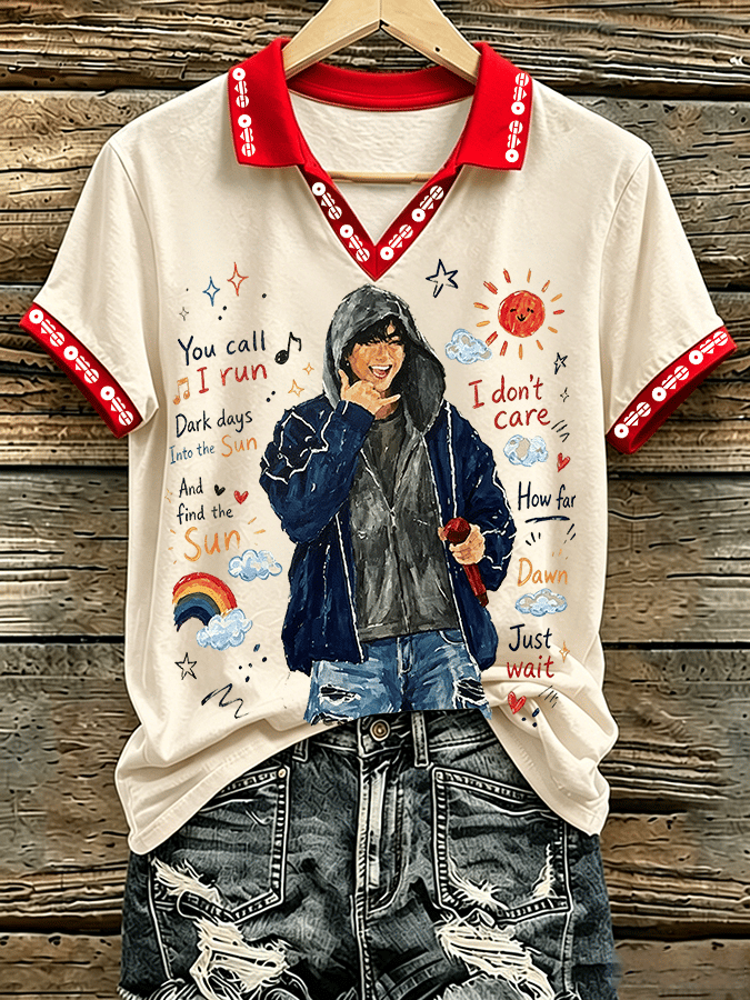 🔥Buy 3 Get 15% Off🔥Music Lovers' Collared Comfortable Women's Short-Sleeved T-Shirt