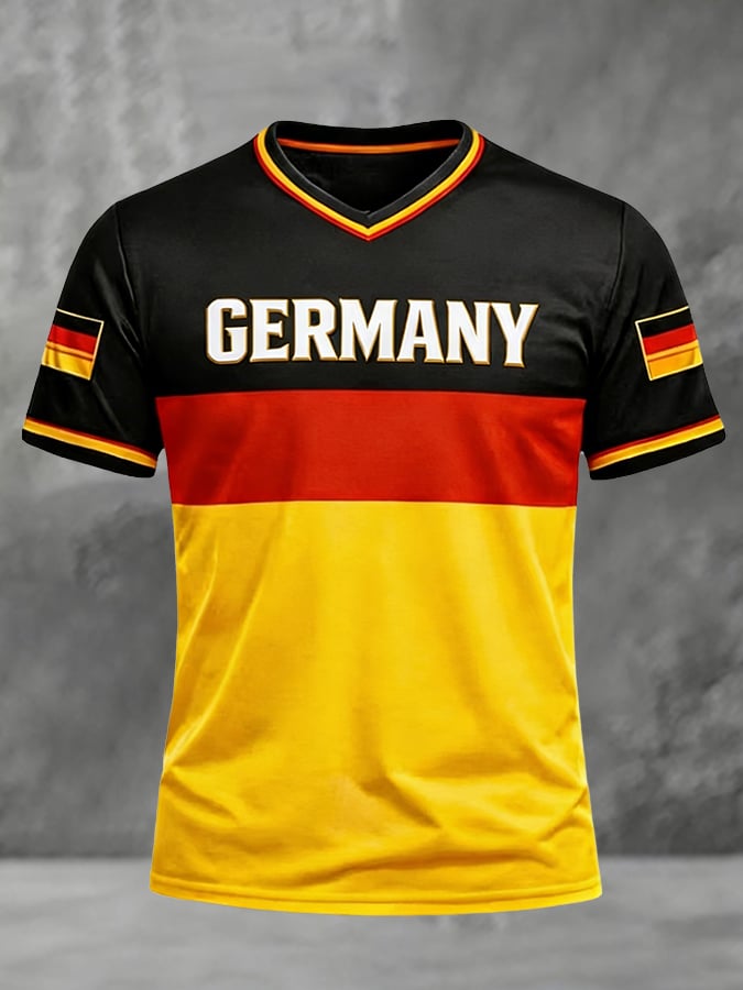 Men's Germany Soccer  Print T-Shirt