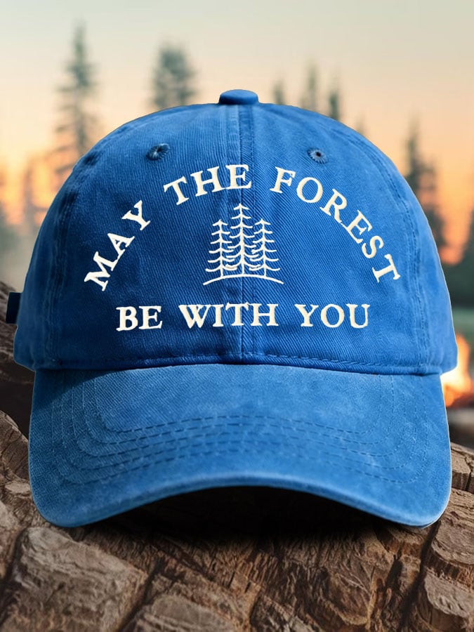 Retro May The Forest Be With You Print Baseball Cap