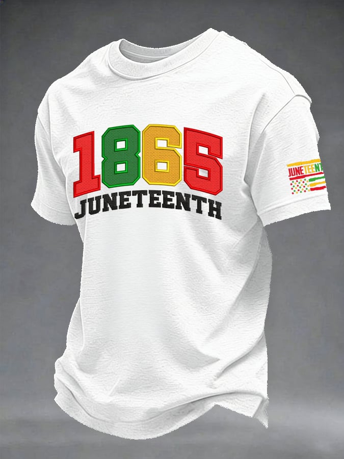 Men's Juneteenth Print Casual T-Shirt