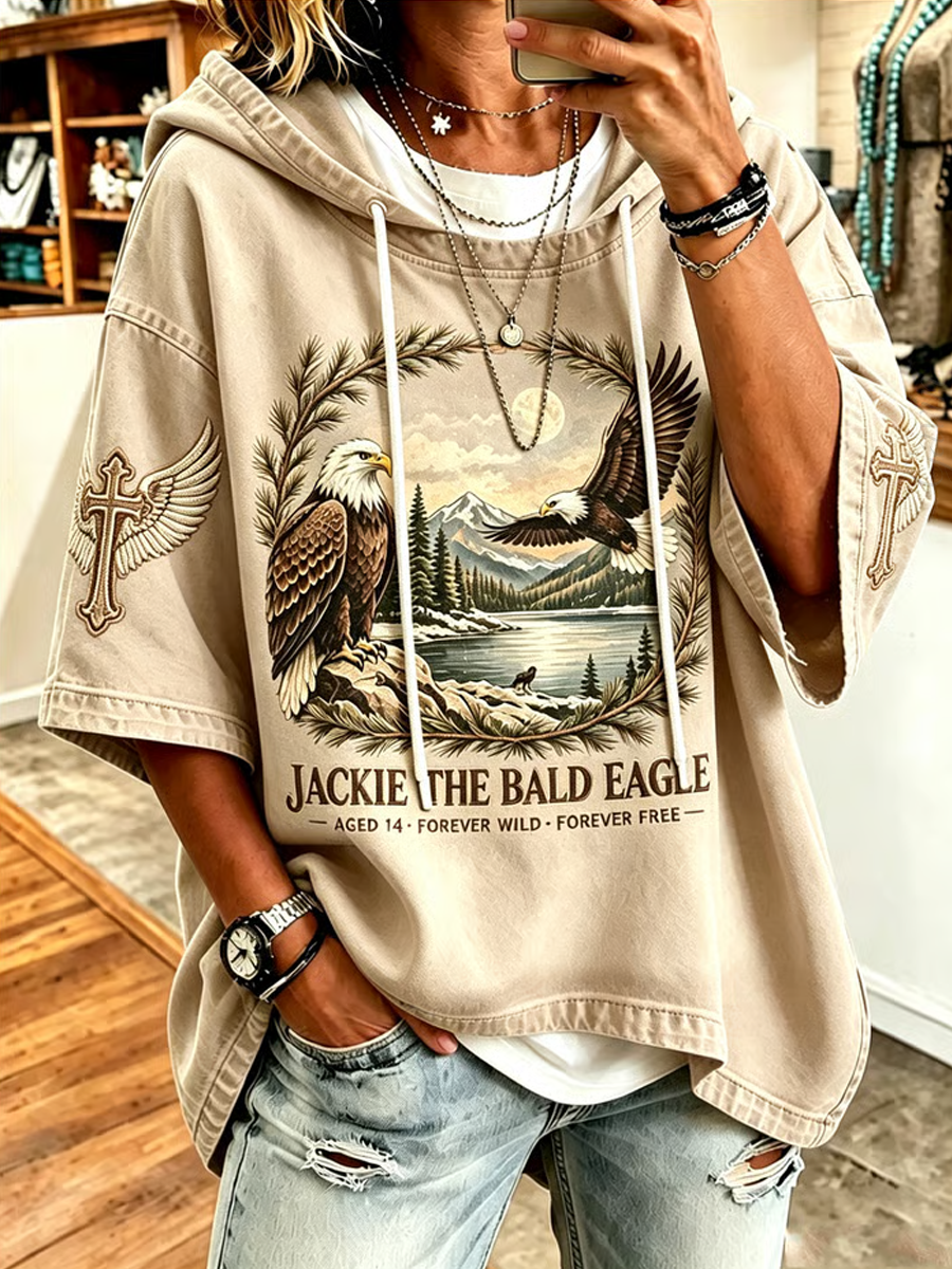 Women'S Jackie The Eagle Printed Hoodie