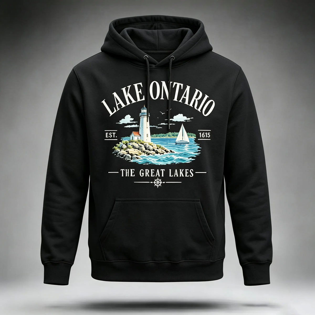 Men's Lake Ontario Always And Forever Printed Hoodie