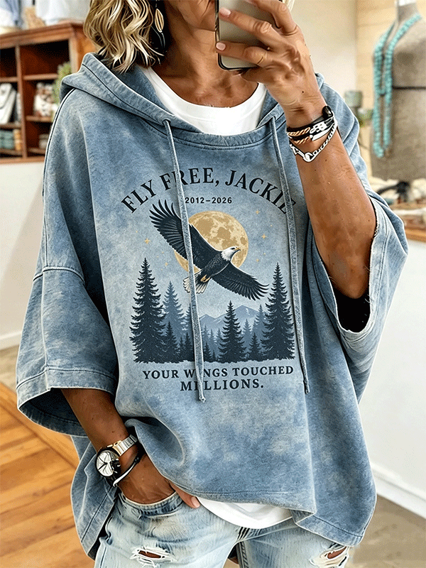 Women'S Fly Free Jackie 2012‐2026 Moon Eagle Oversized Hoodie