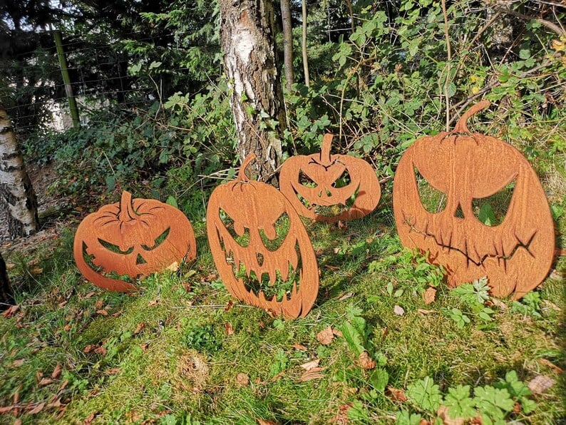 🎃Rusty Metal Halloween Pumpkins