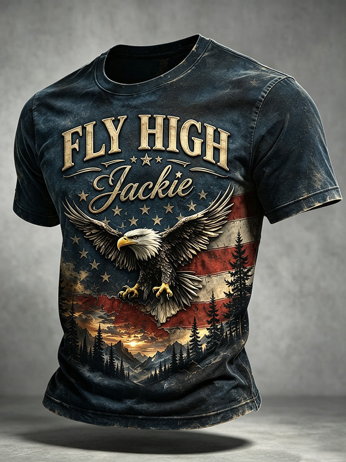 Men'S Eagle Printed Short-Sleeve T-Shirt