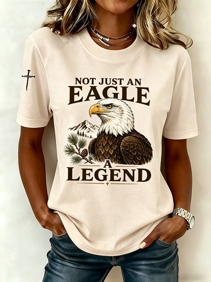 Women'S Not Just an Eagle A Legend Memorial Tee