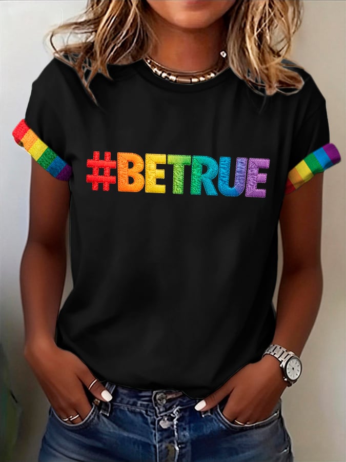 Retro Pride Parade #Betrue Print T-Shirt
