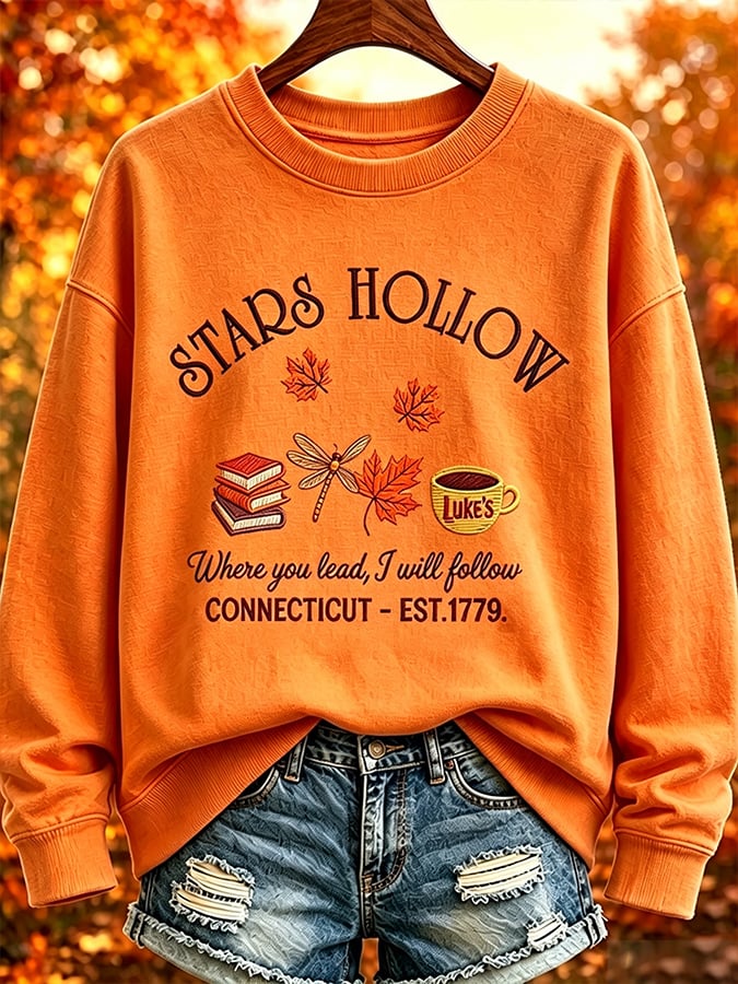 Women's  Fall In My Gilmore Girls Rerun Era Print Hoodie