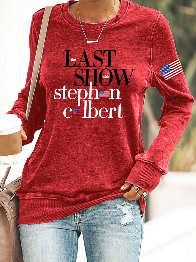 Retro Last Show Print Sweatshirt
