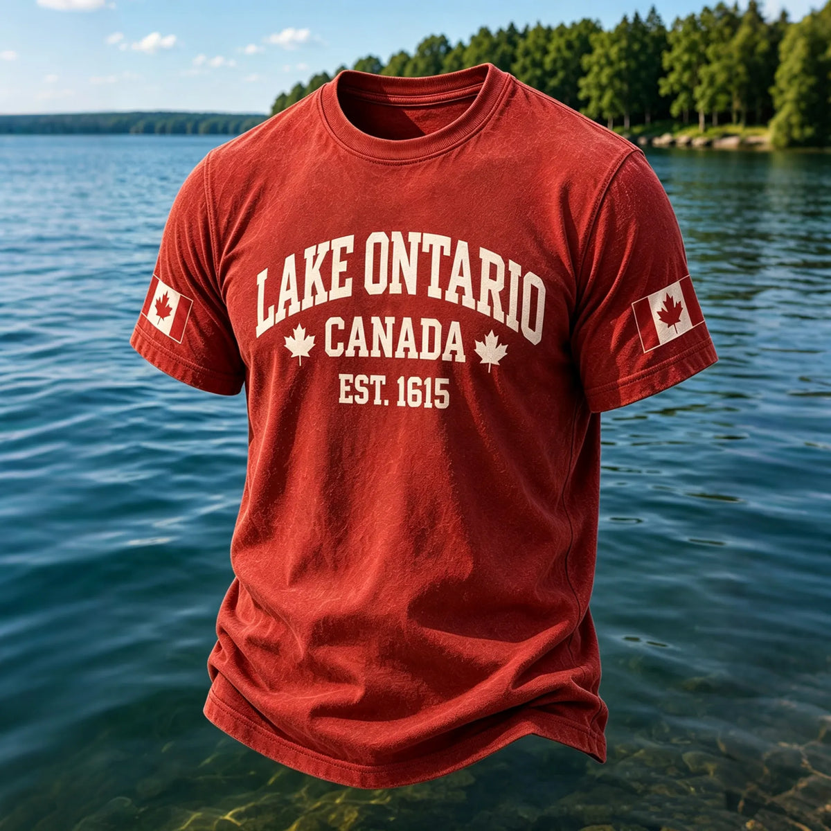 Men's 1615 Ontario Canada Print Casual T-shirt