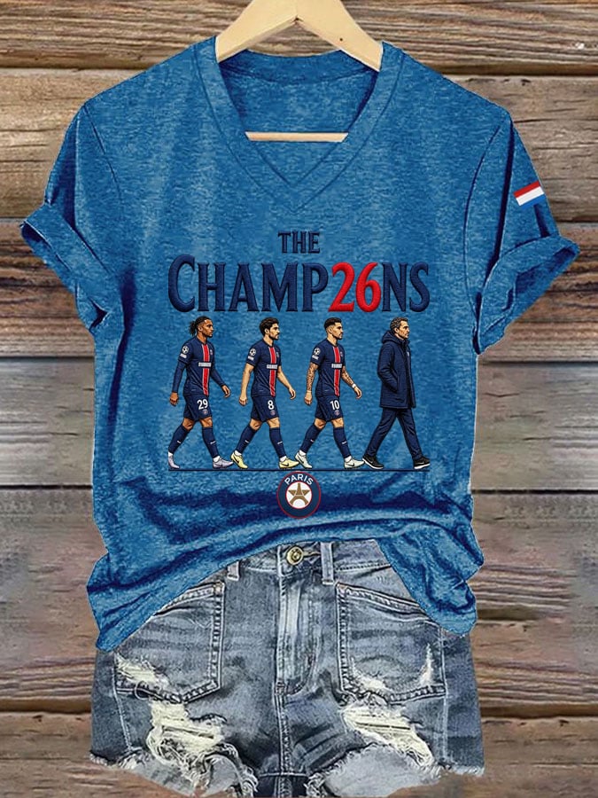Women's Soccer Print Casual T-shirt
