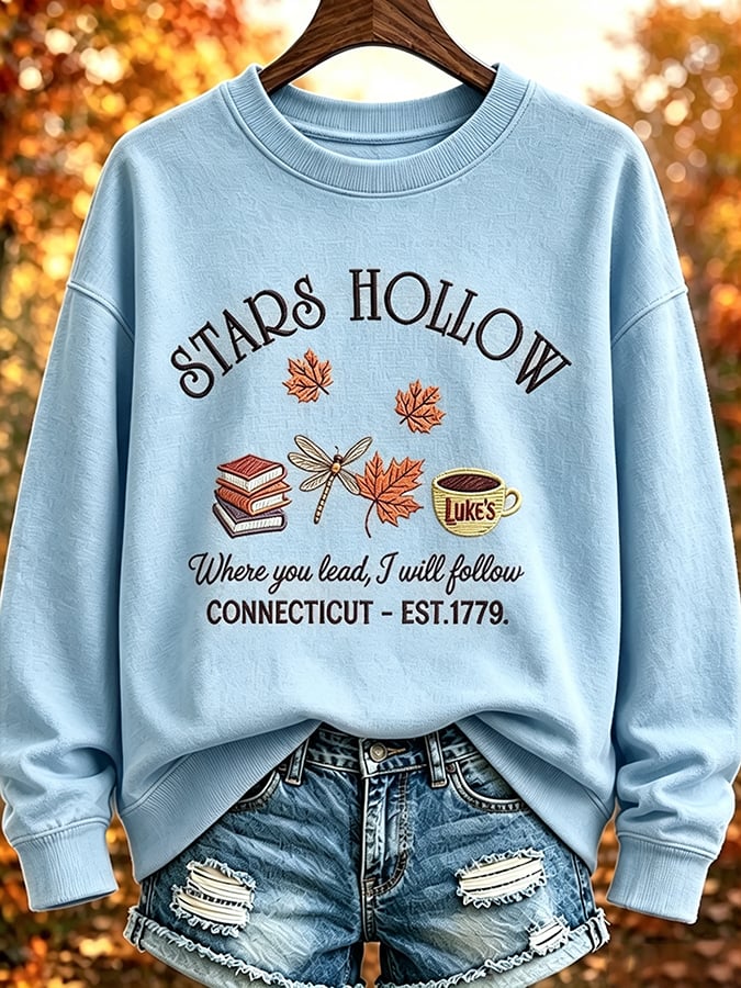 Women's  Fall In My Gilmore Girls Rerun Era Print Hoodie
