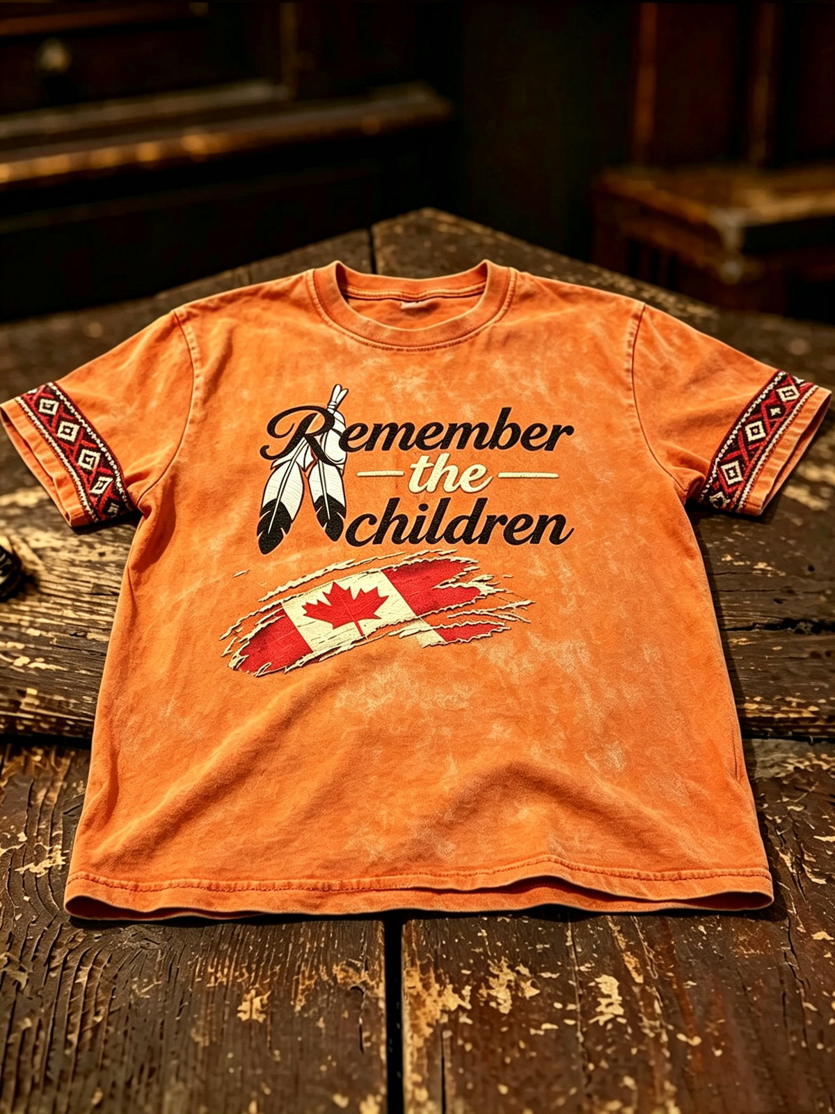 Women's Orange Shirt Day Print Casual T-shirt