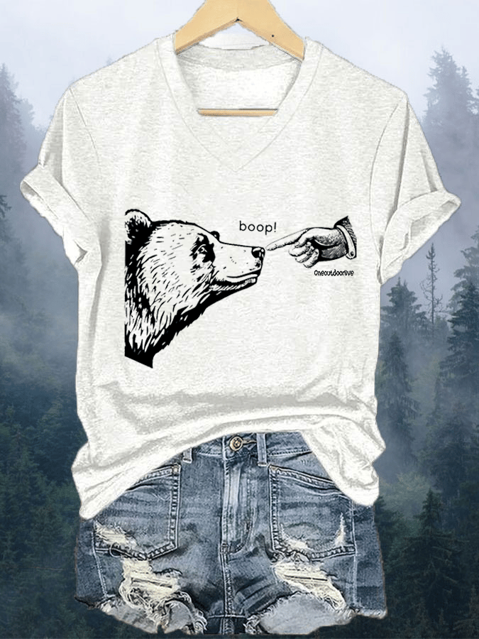 Women's Suppoard National Parks Print V-Neck T-Shirt