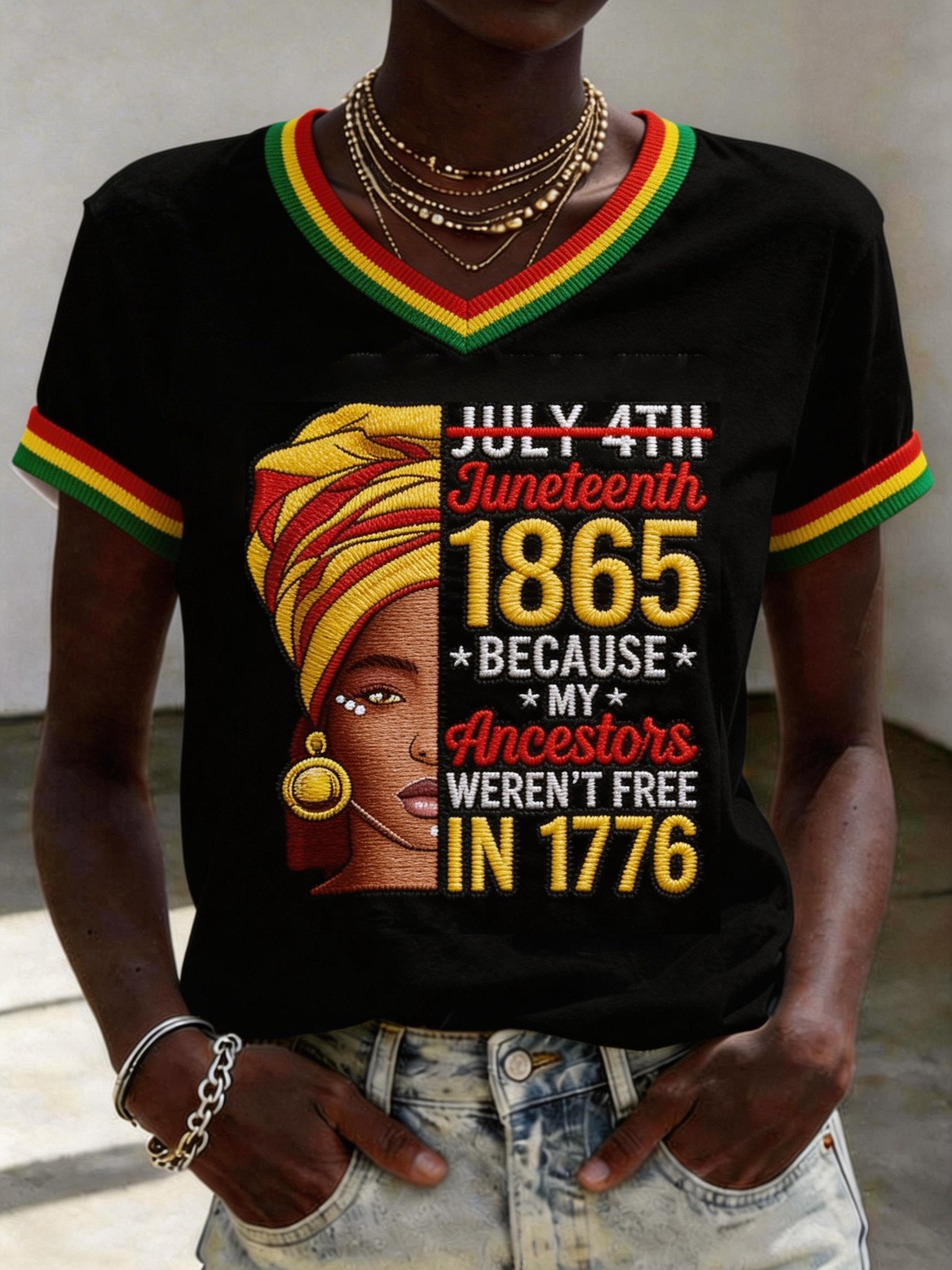 Women's Juneteenth Print T-shirt