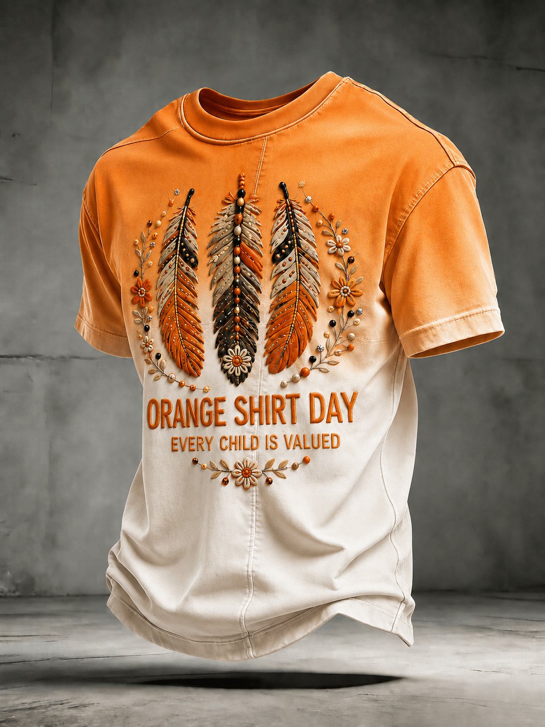 Men's Orange Shirt Day Print T‐Shirt