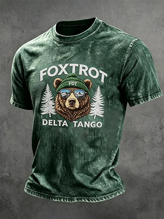 Men's Retro Print Short-Sleeve T-Shirt
