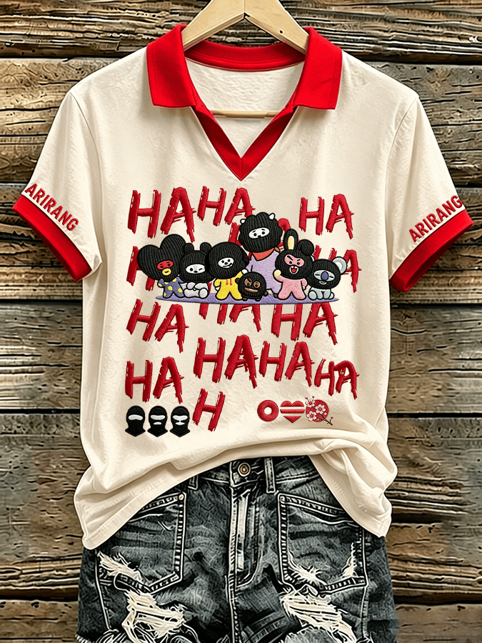 🔥Buy 3 Get 15% Off🔥Music Lovers' Collared Comfortable Women's Short-Sleeved T-Shirt