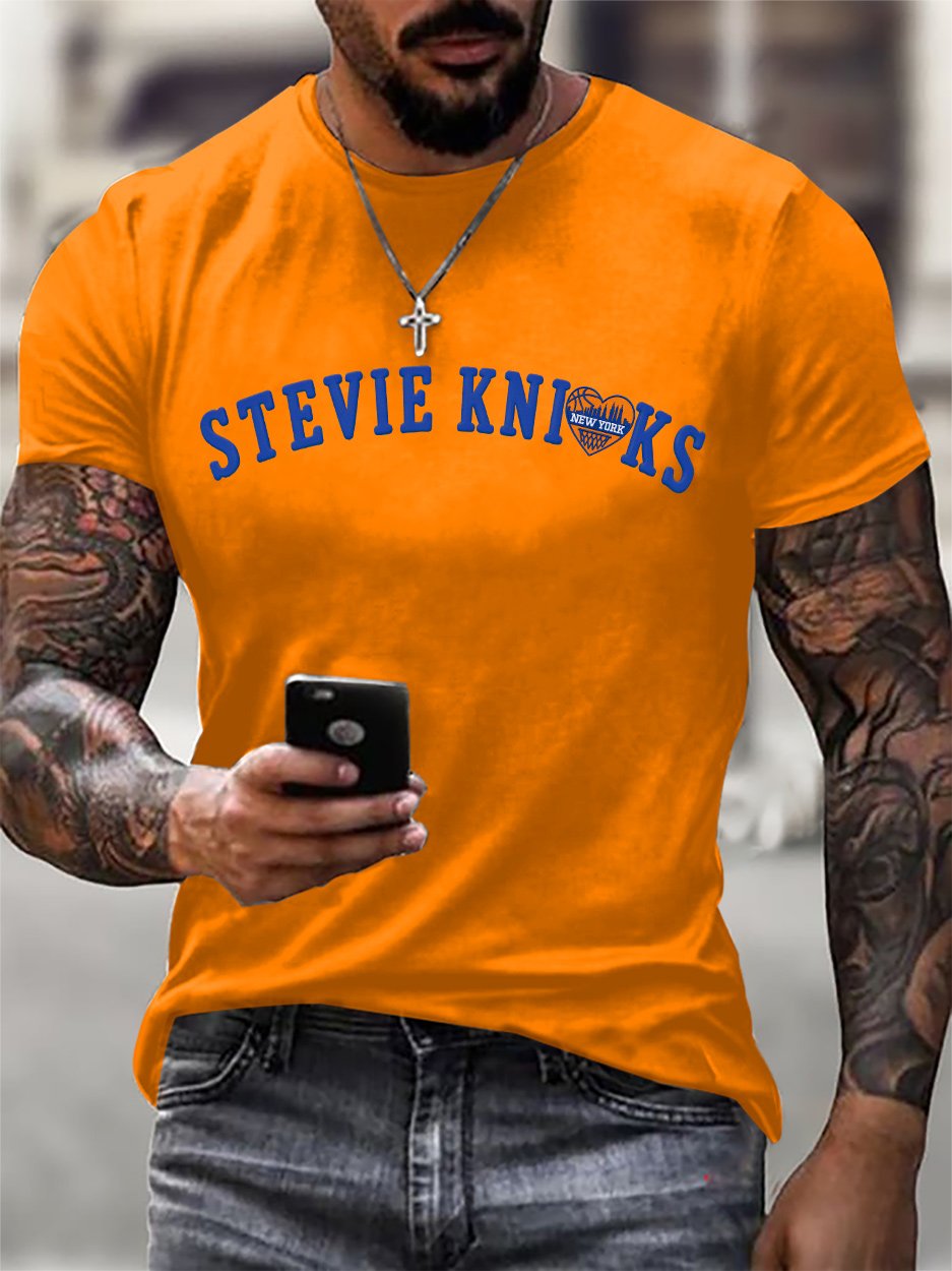 Men's Retro New York Basketball Stevie Print T-Shirt