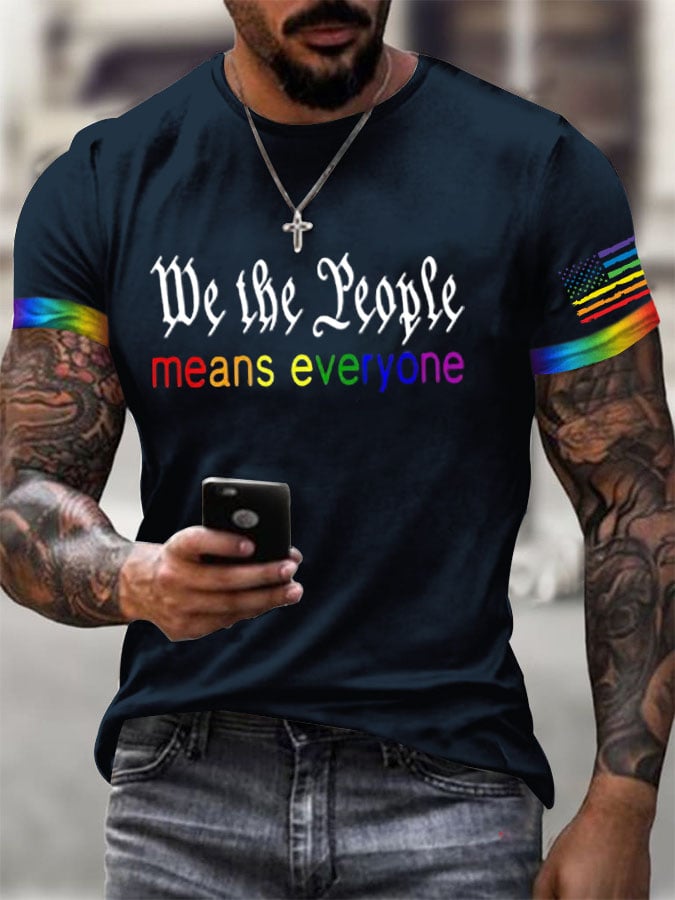 Men's We The People Means Everyone Print  T-Shirt