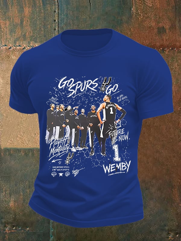 Men's  WEMBY Print Round Neck T-shirt