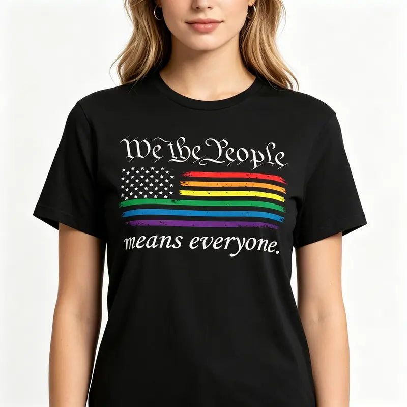 "Rainbow Pride Flag" Graphic Tee | LGBTQ+ Community Inspired Statement T-Shirt