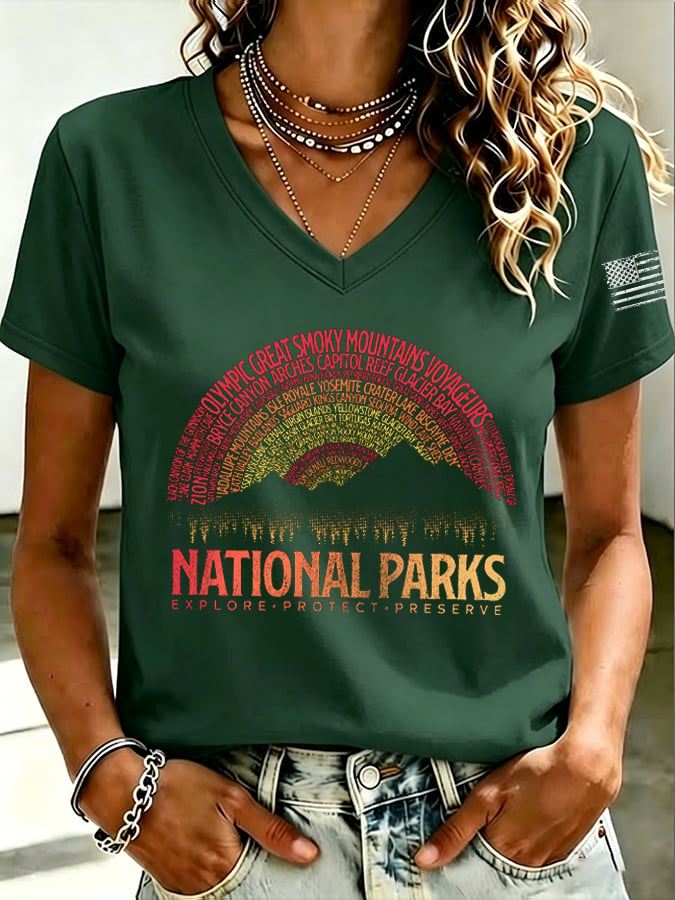 Women's National Park Printed Short-Sleeve T-Shirt