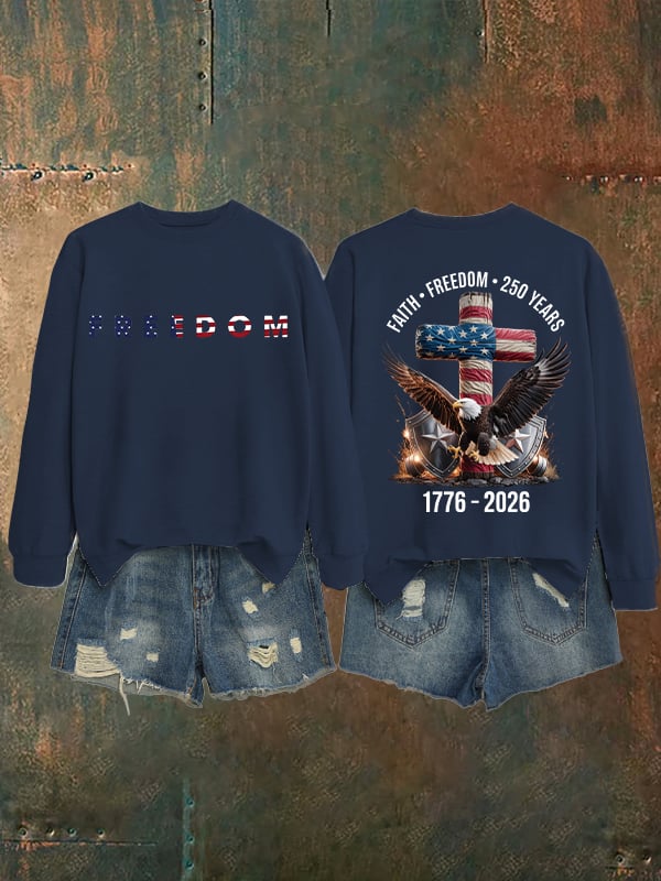 Unisex American 250th Print  Sweatshirt