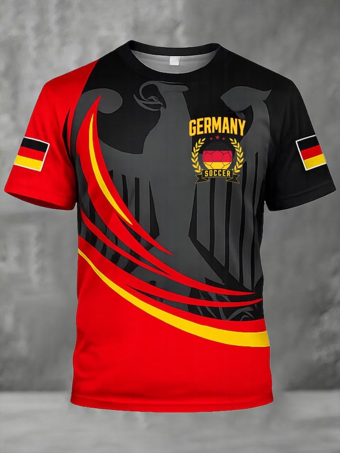 Men's Germany Soccer  Print T-Shirt