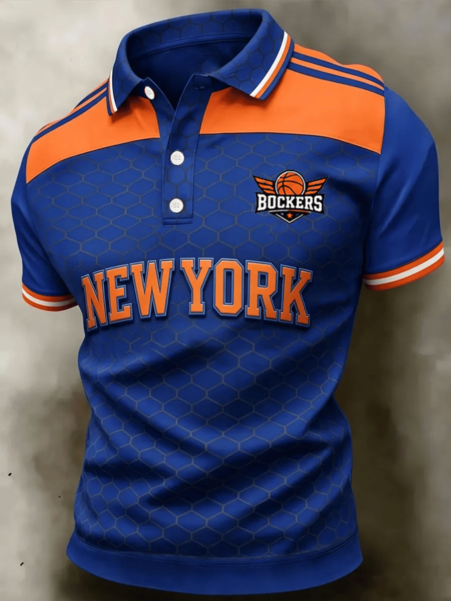 Men's Basketball Graphic Short-Sleeve Polo Shirt